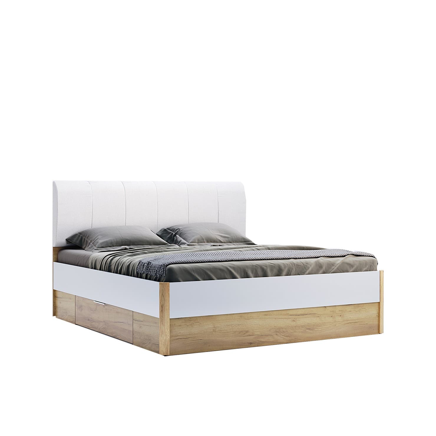 Двоспальне ліжко Asti 160x200 см з шухлядами MiroMark