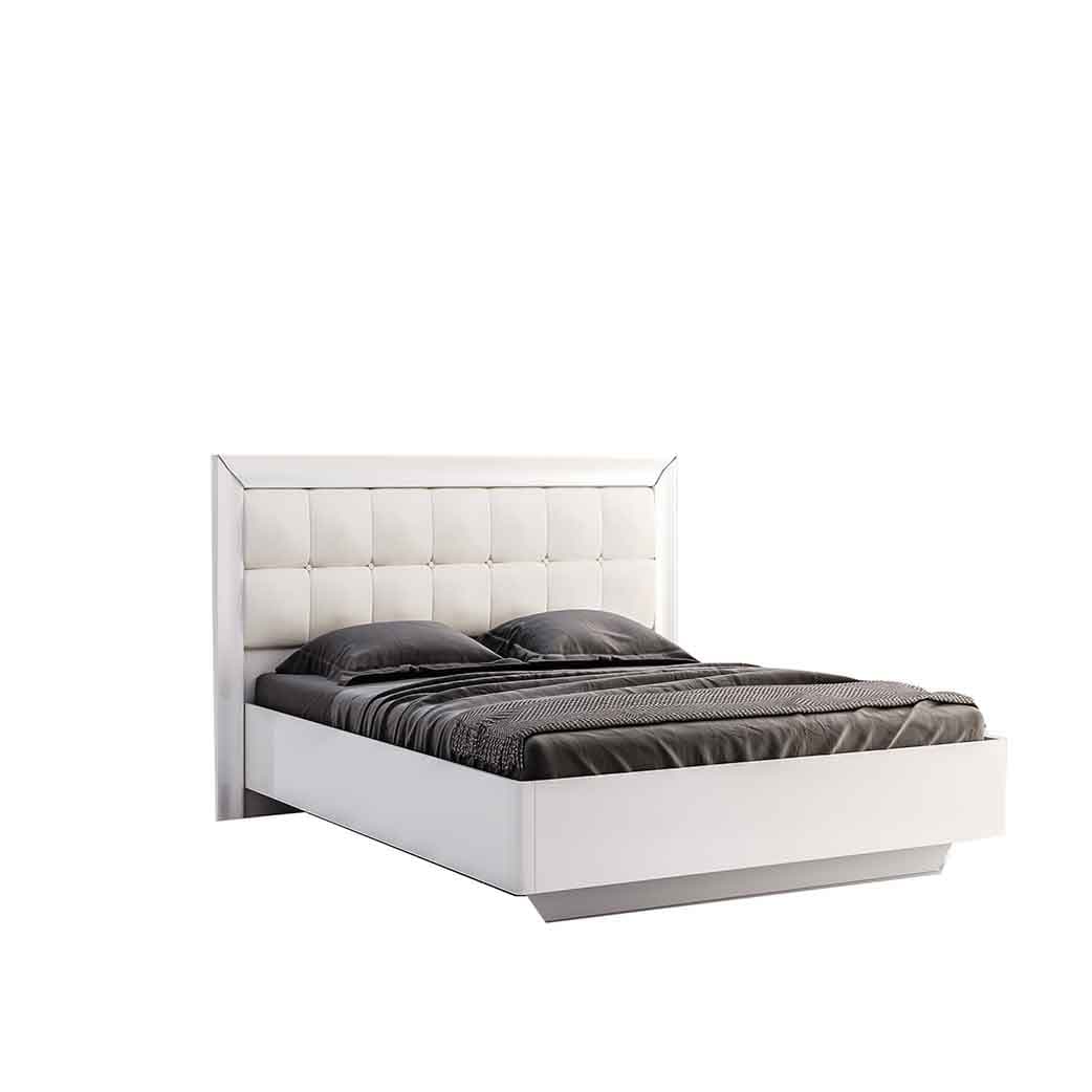 Двоспальне ліжко Bella 160x200 см Глянець білий без каркасу MiroMark