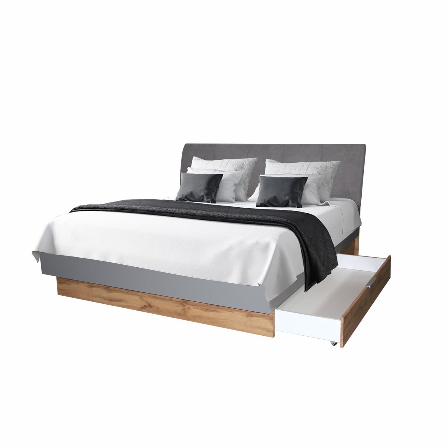 Двоспальне ліжко Linz з шухлядами 180x200 см MiroMark