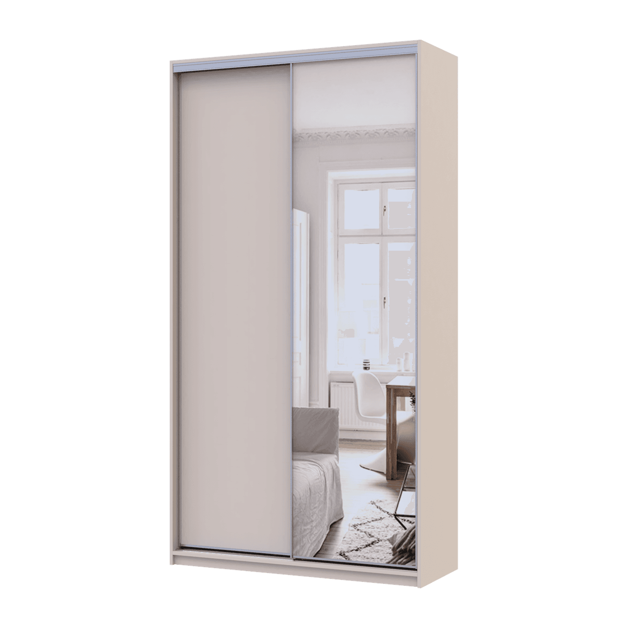 Шафа купе Doros Сіті Лайт Кашемір 1 ДСП / 1 дзеркало 120х45х225 (80736338)