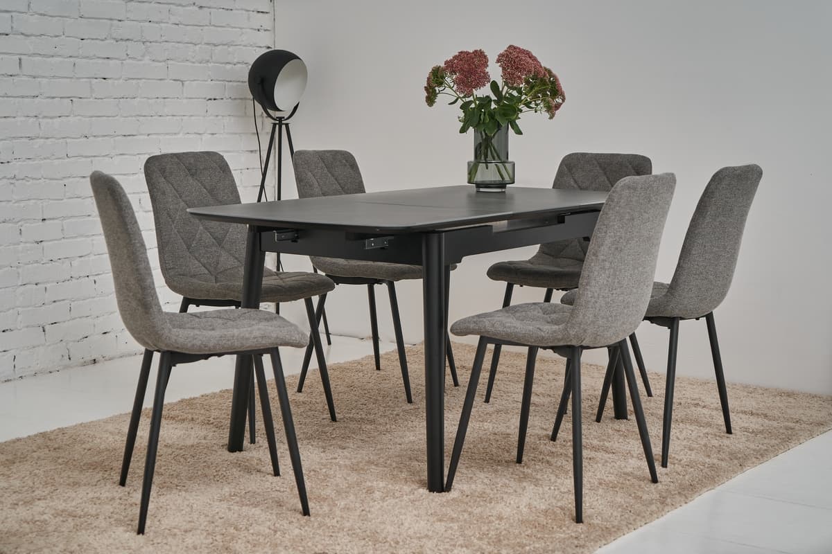 Керамічний стіл  TM-76 петра грей + чорний 3