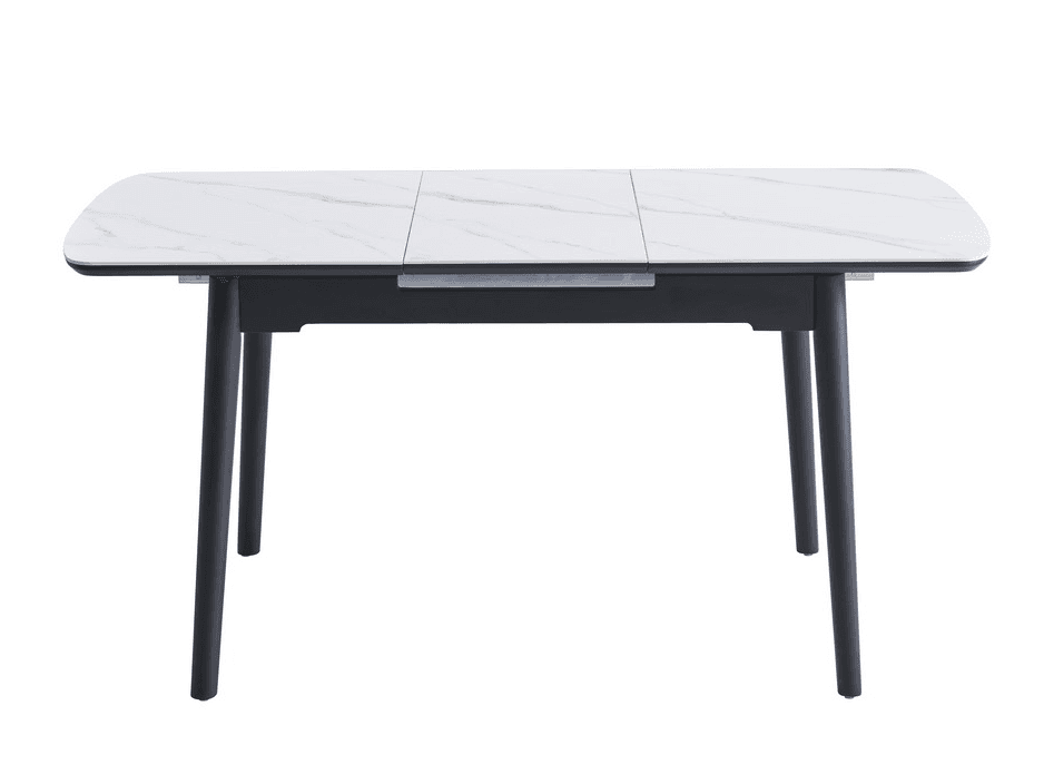 Керамічний стіл TM-76 білий мармур + чорний 6