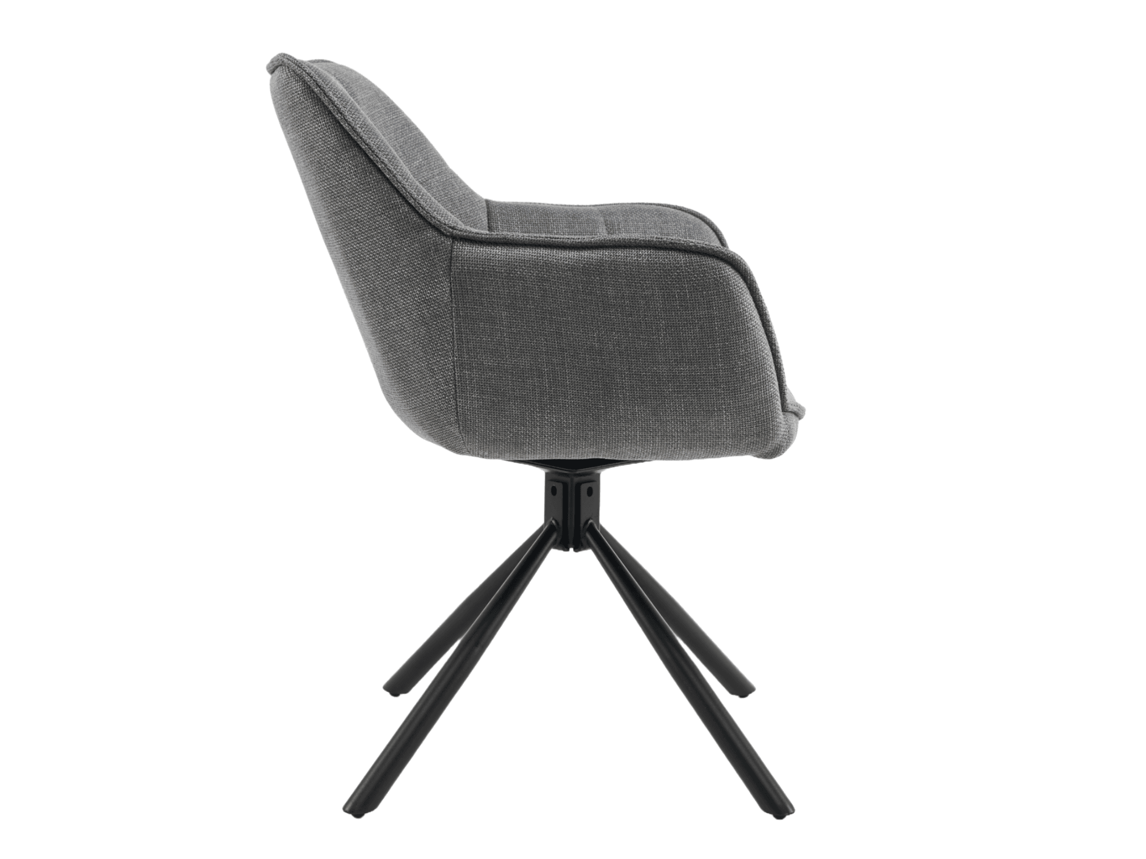 Стілець поворотний R-69 сірий + чорний 2