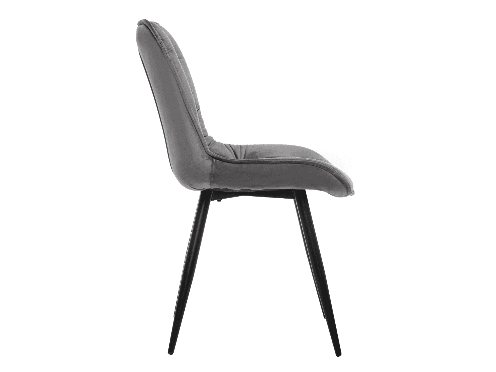Стілець M-48 сірий велюр + чорний 2