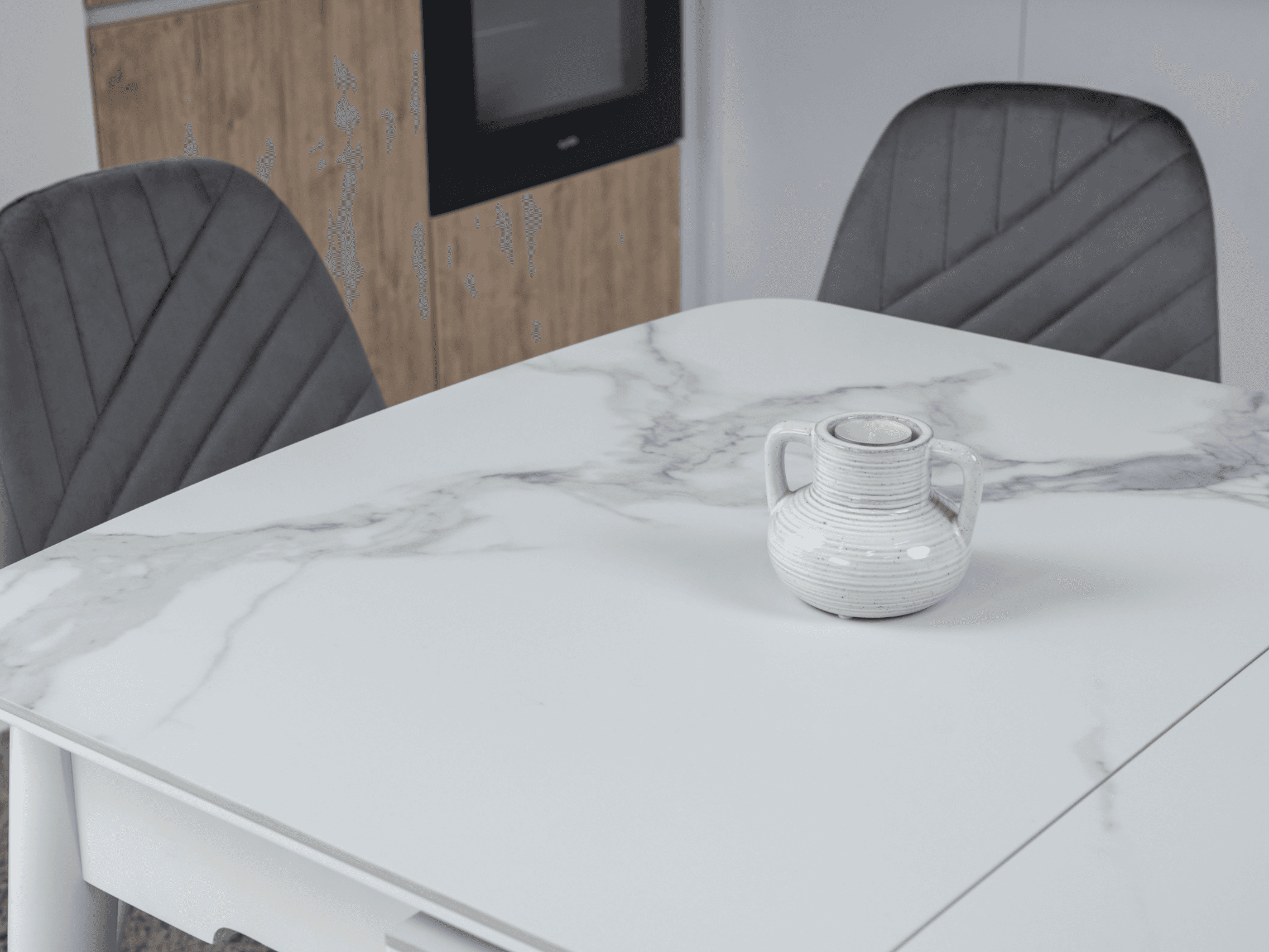 Керамічний стіл  TM-76 вайт клауд + білий 6