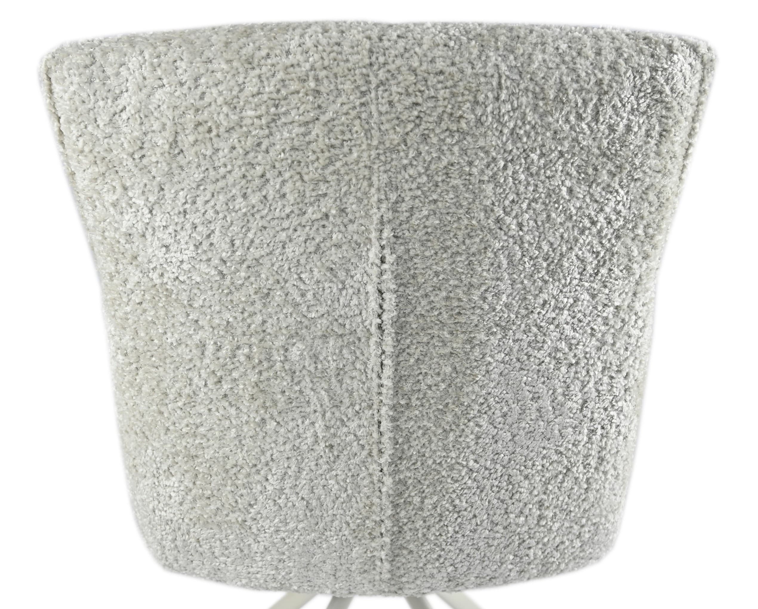 Стілець поворотний R-168 перлинний нюд + білий 6