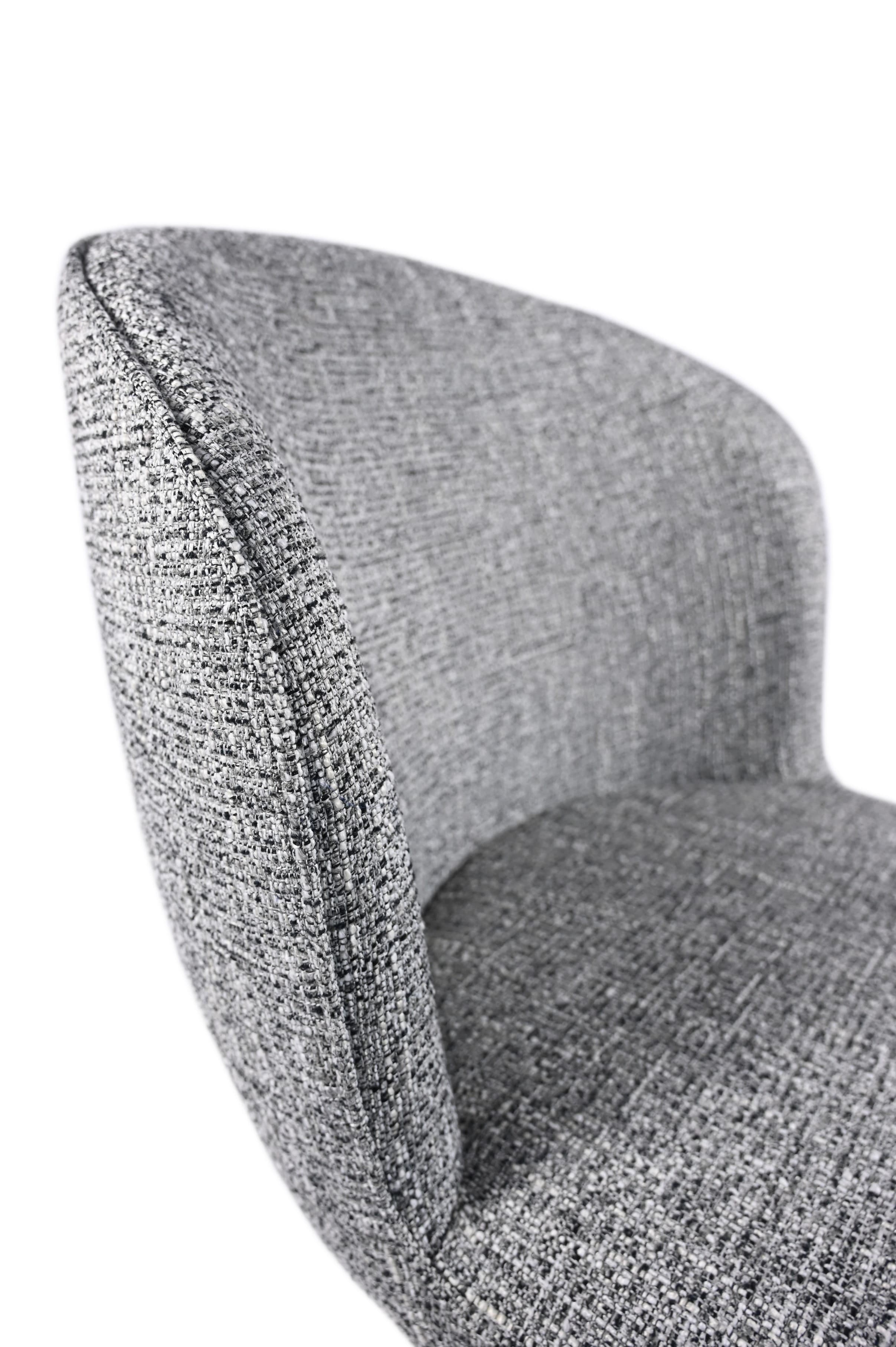 Стілець поворотний R-160 графітовий твід + чорний 9