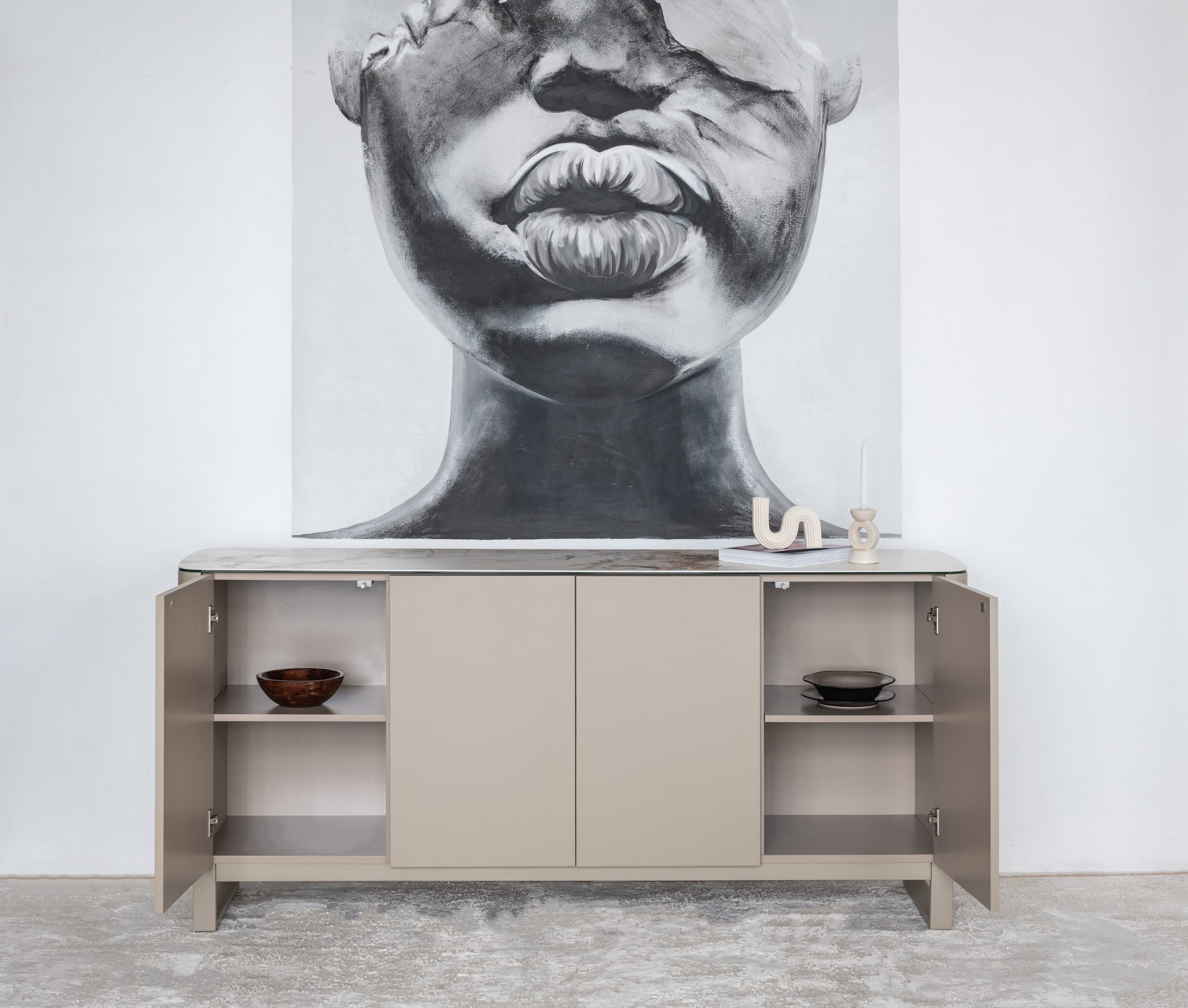 Буфет "Крістіано" аврора голд + бежевий 3