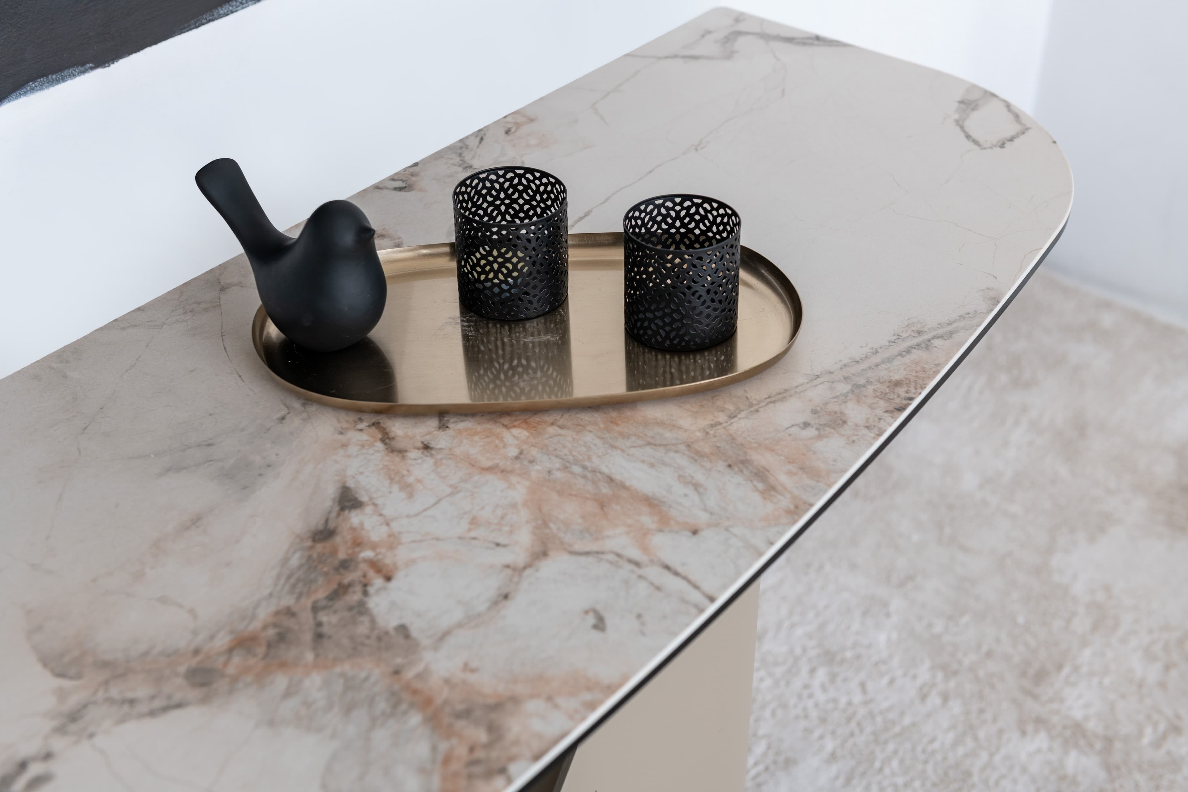 Консоль "Крістіано" аврора голд + бежевий 2