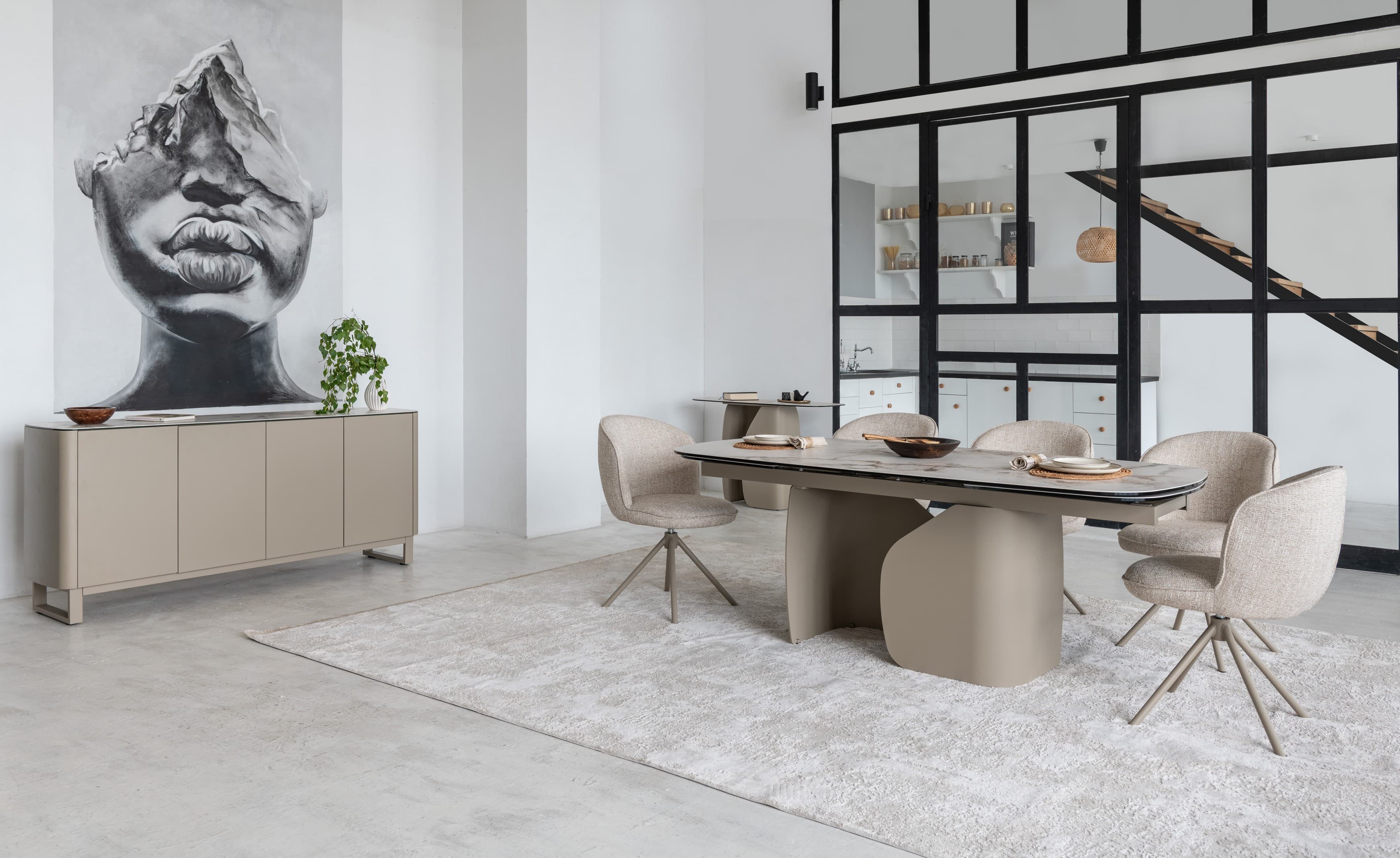 Керамічний стіл Крістіано TML-1300 аврора голд + бежевий 7