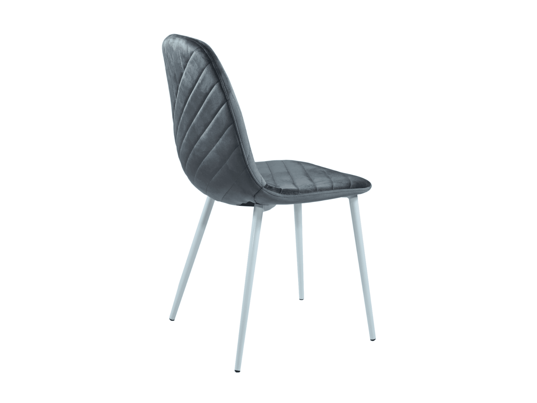 Стілець N-170 сірий велюр + білий 3