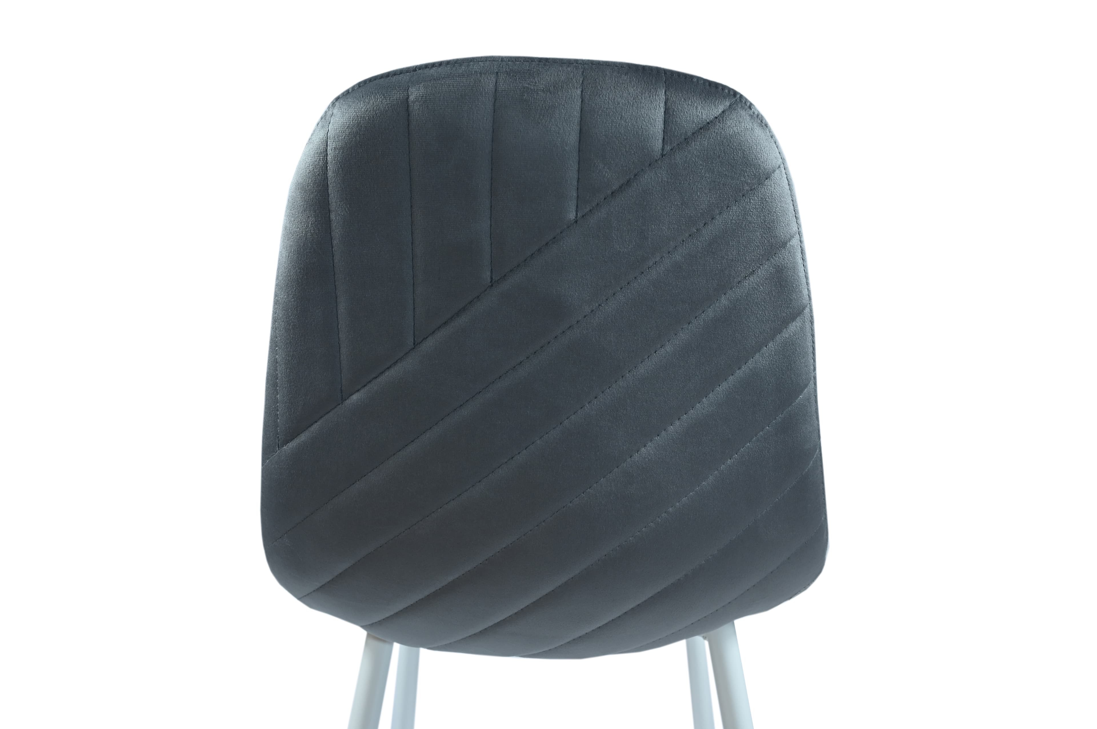 Стілець N-170 сірий велюр + білий 10