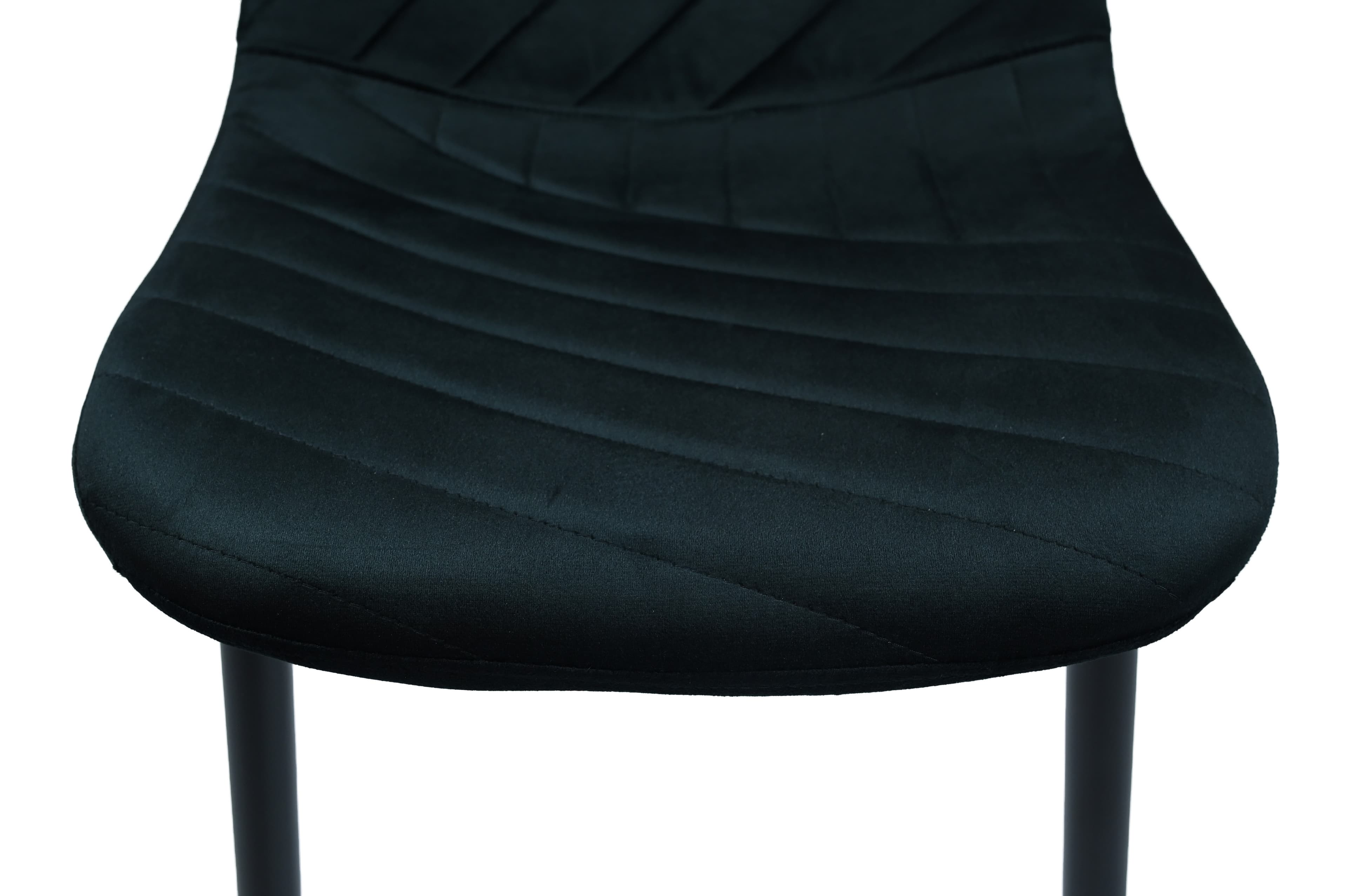 Стілець N-170 чорний велюр + чорний 7