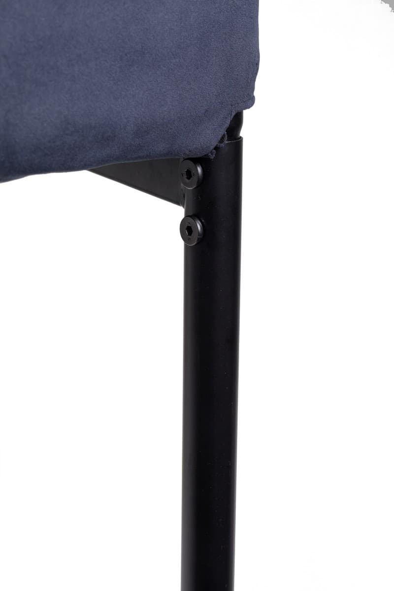 Стілець N-66-2 індіго велюр + чорний 10