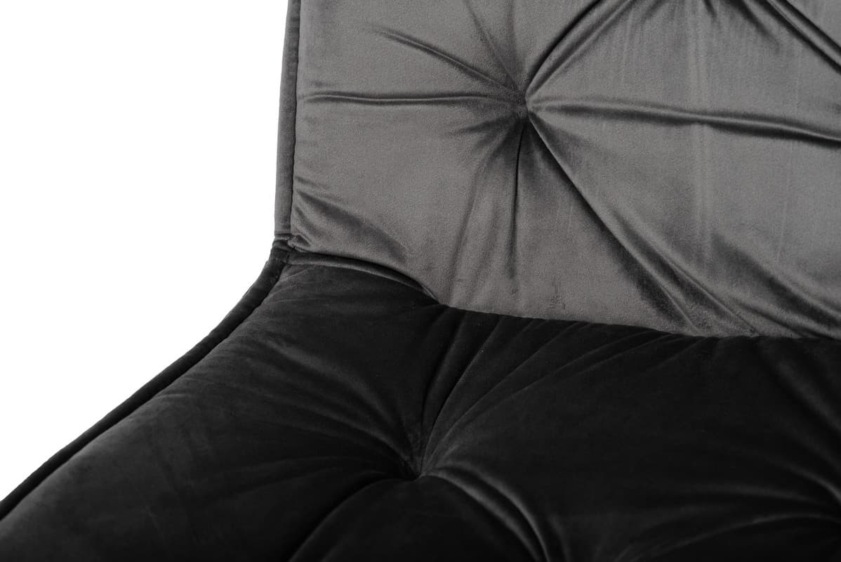 Стілець M-48 сірий велюр + чорний 8