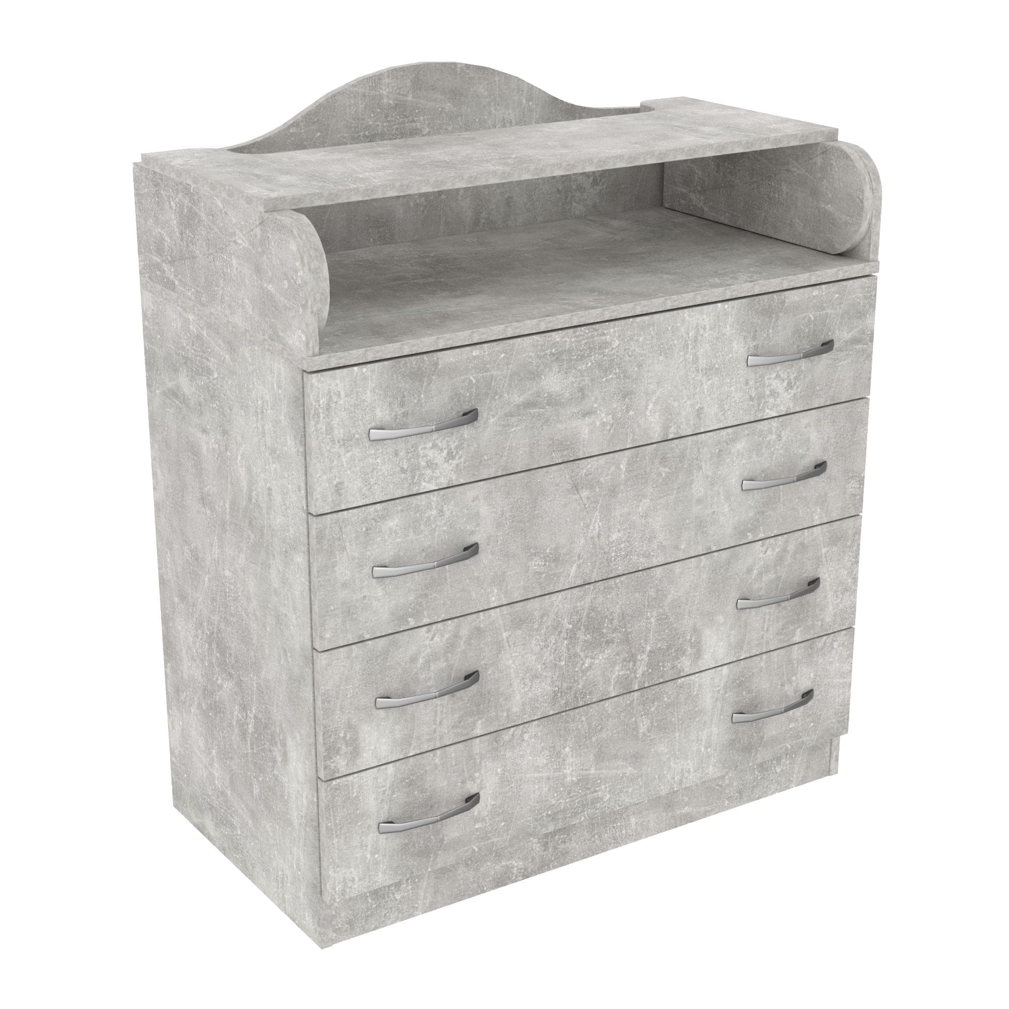 Комод пеленальний №1, Бетон, 864/465/1020