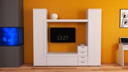 Стінка у вітальню під ТВ Ехо-2, Білий, 2160х420х1850 2