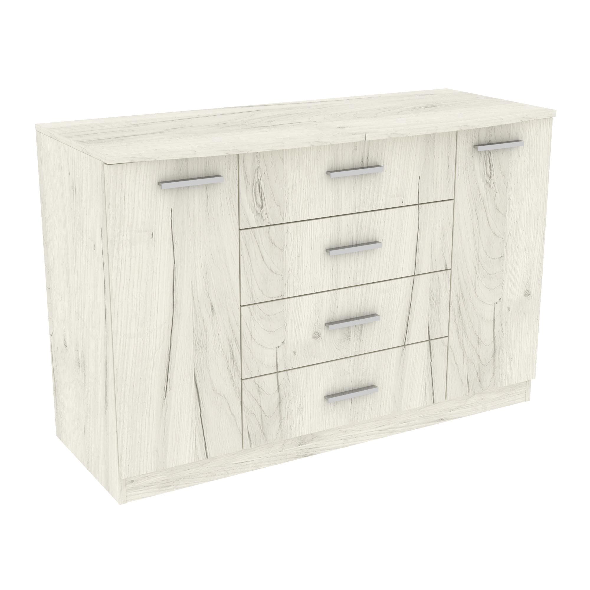 Комод №3, Дуб Крафт Білий, 1200/500/800