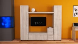 Стінка у вітальню під ТВ Ехо-2, Дуб Шамоні Світлий, 2160х420х1850 2