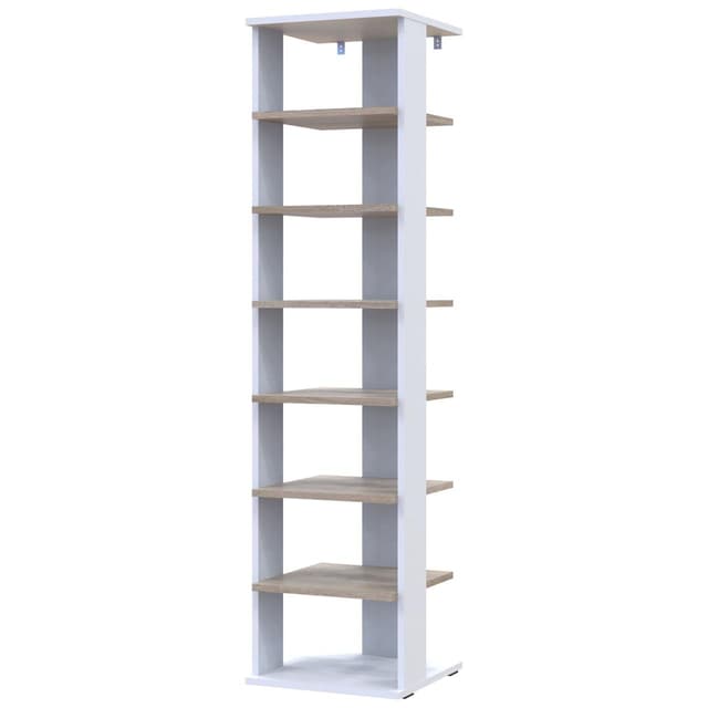 Полиця для взуття Doros Паоло Білий/Дуб Сонома 38.4х38.4х153.4 (41516041)