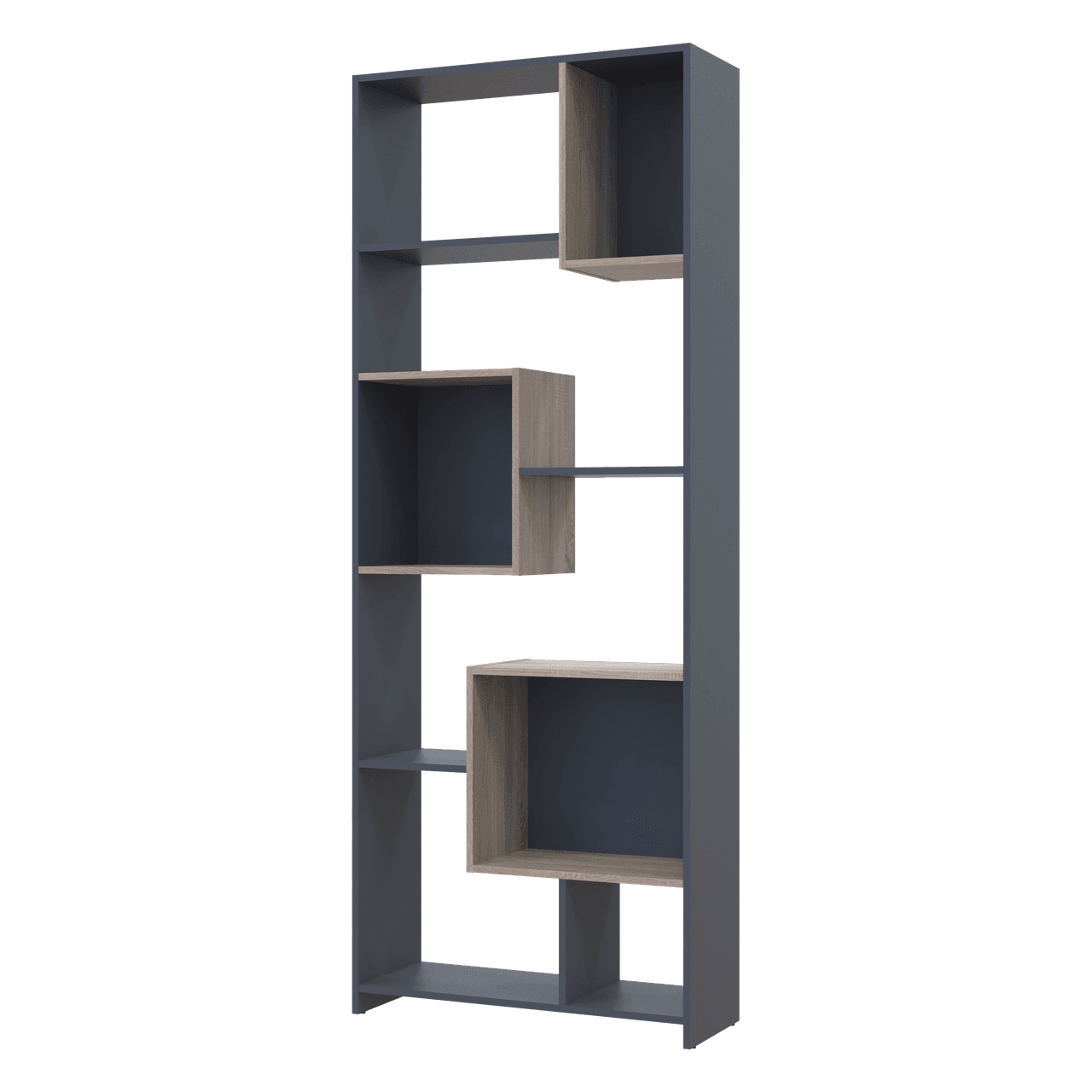 Етажерка висока Doros B1S Графіт/Дуб Сонома 81х30х210 (41516040)