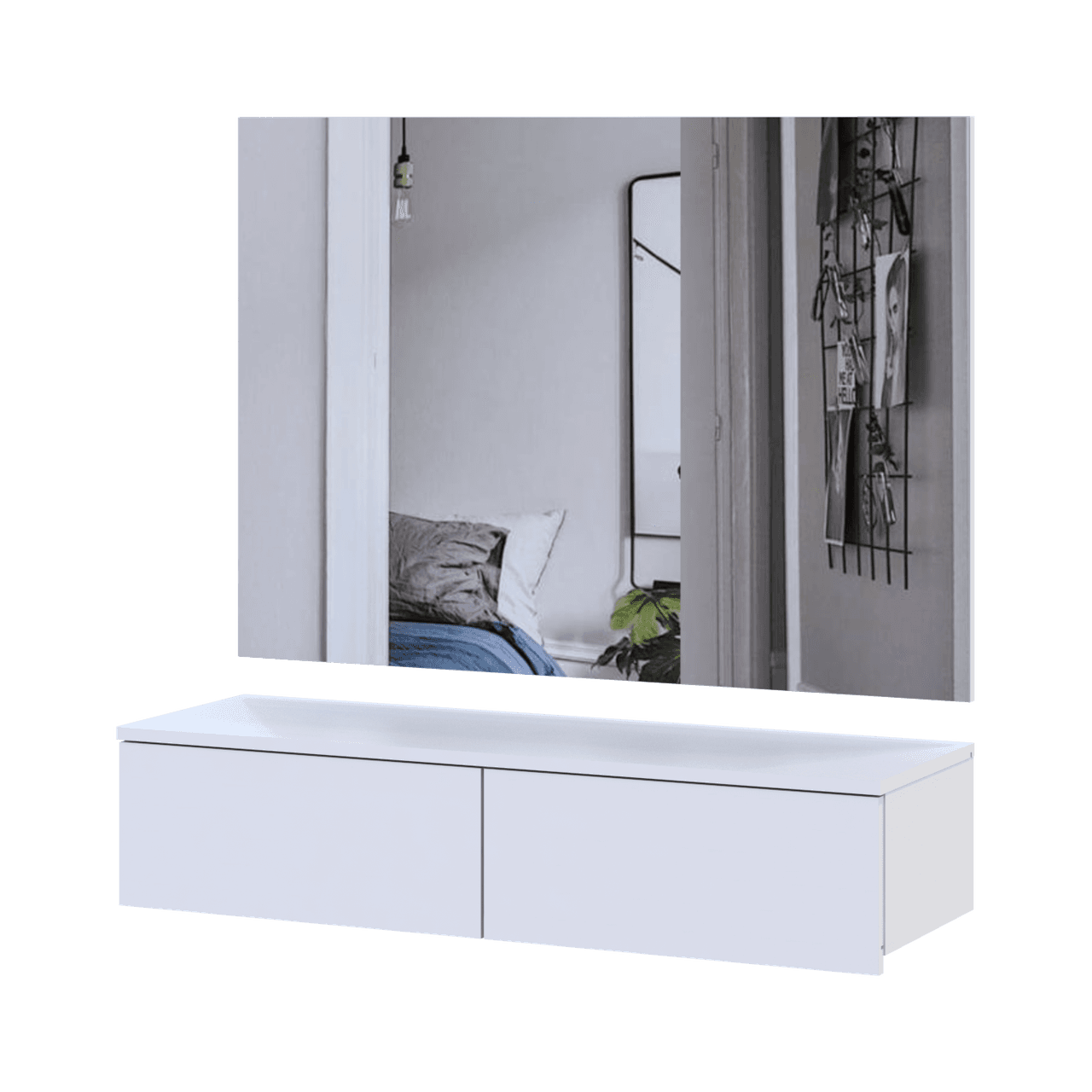 Комплект меблів Doros Левія + дзеркало Білий 100х32х100 (42005235)