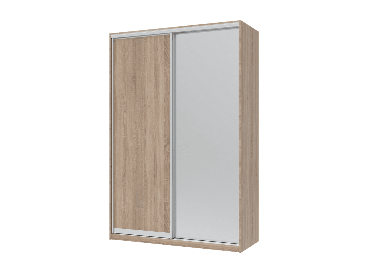 Шафа купе Doros Сіті Лайт Дуб Cонома 1 ДСП / 1 Дзеркало 150х60х225 (42002039)