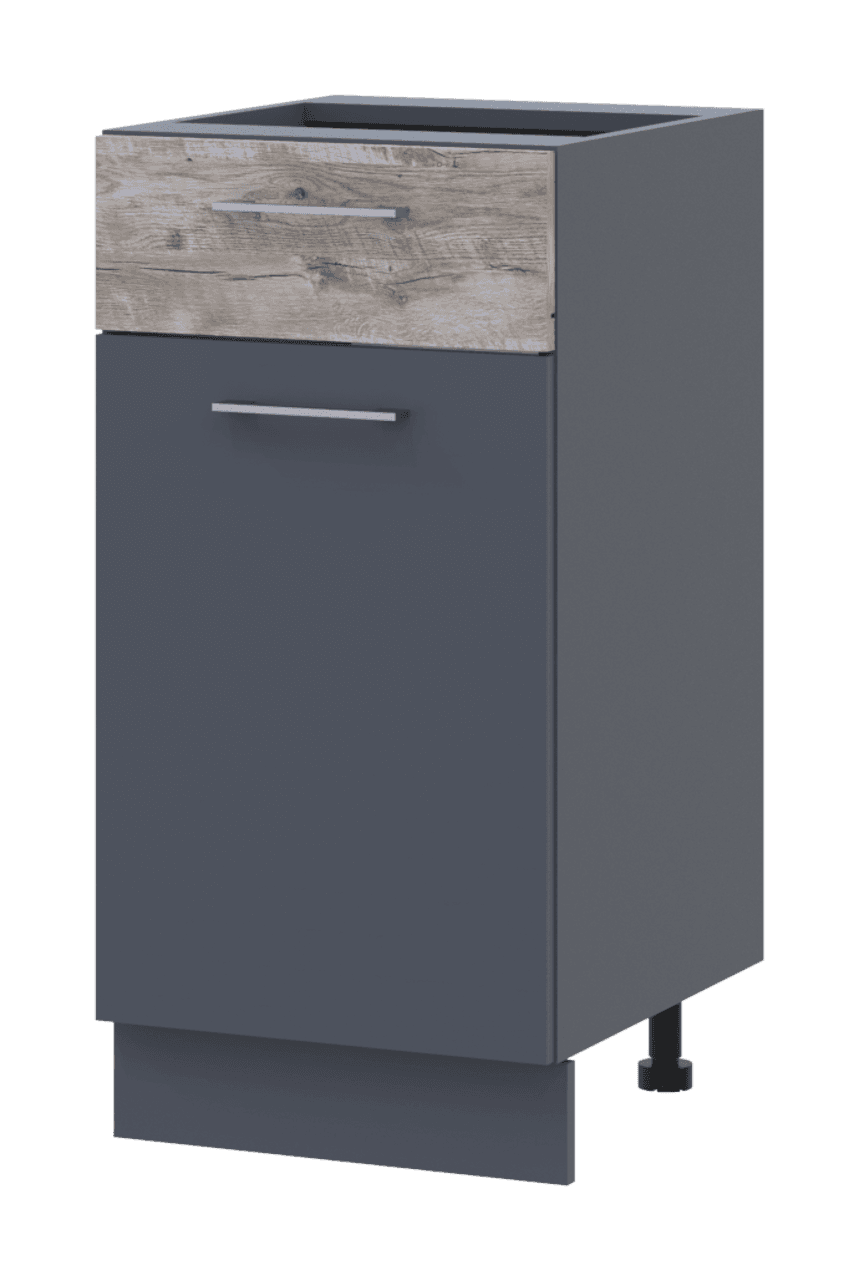 Кухня Doros Лея НЯ82_40 нижня вузька Графіт/Клондайк ДСП 40х46.6х82 (80359569.6)