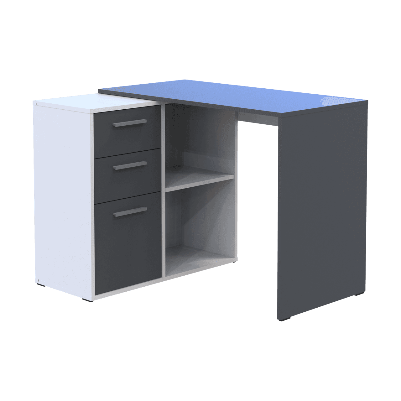 Офісний стіл Doros T8 Білий/Графіт 100х83х75 (41516125)