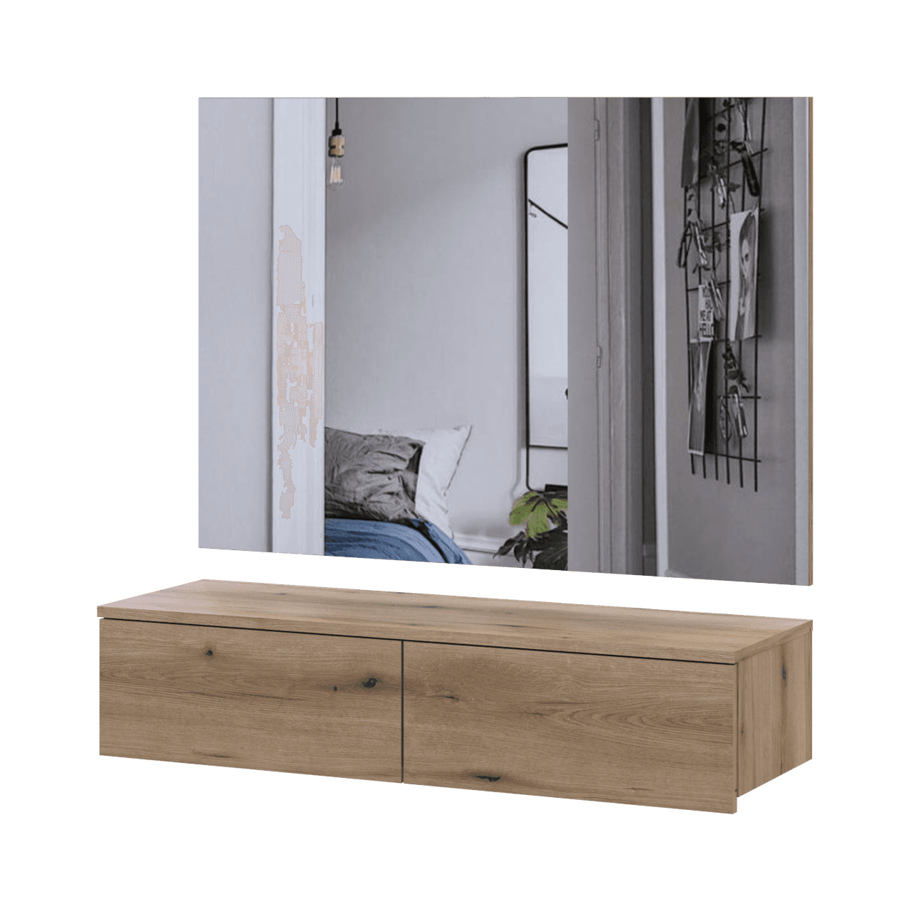 Комплект меблів Doros Левія + дзеркало Дуб Евок 100х32х100 (42005239)