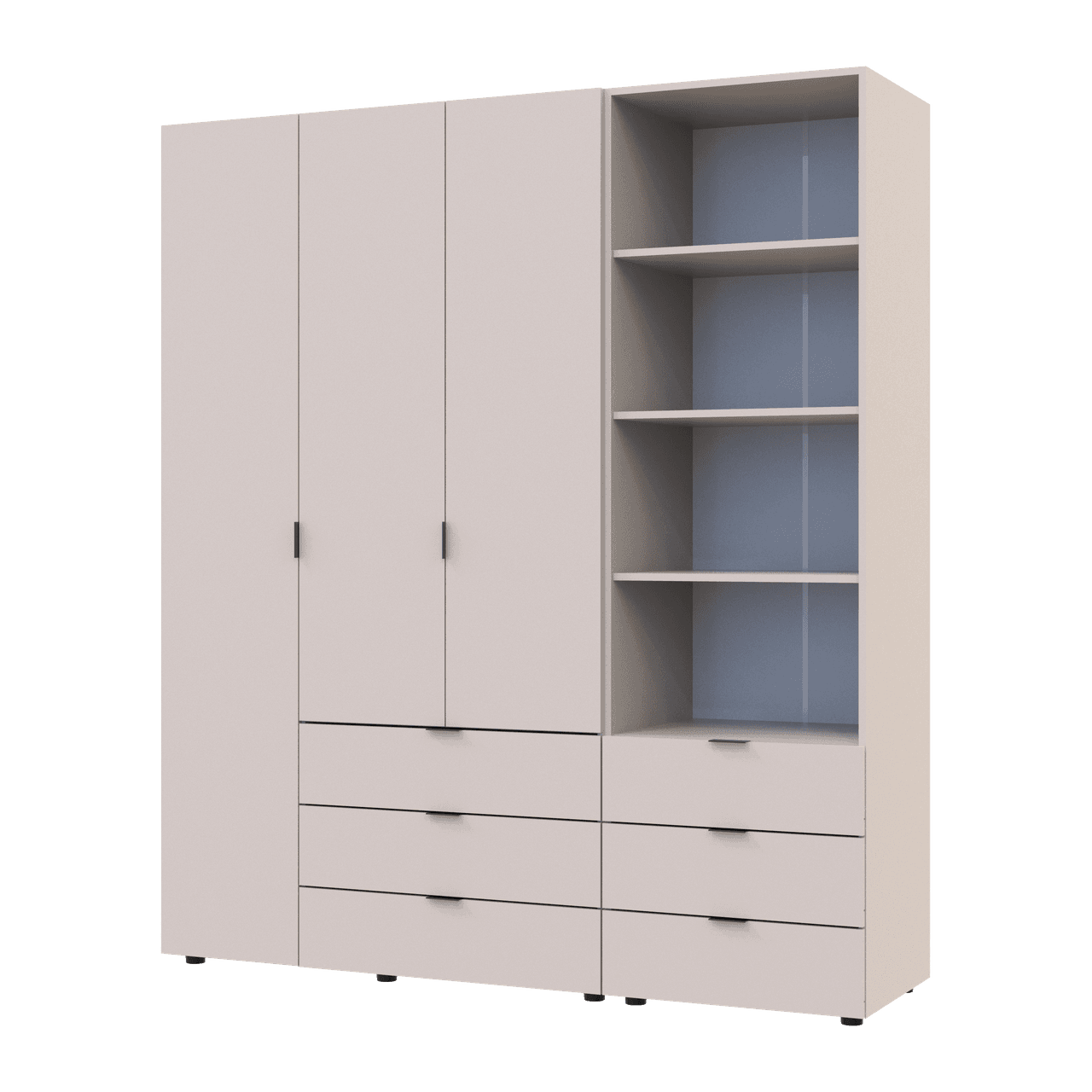 Шафа для одягу Doros Гелар Кашемір 3ДСП з пеналом 176.2х49.5х203.4 (42005175)