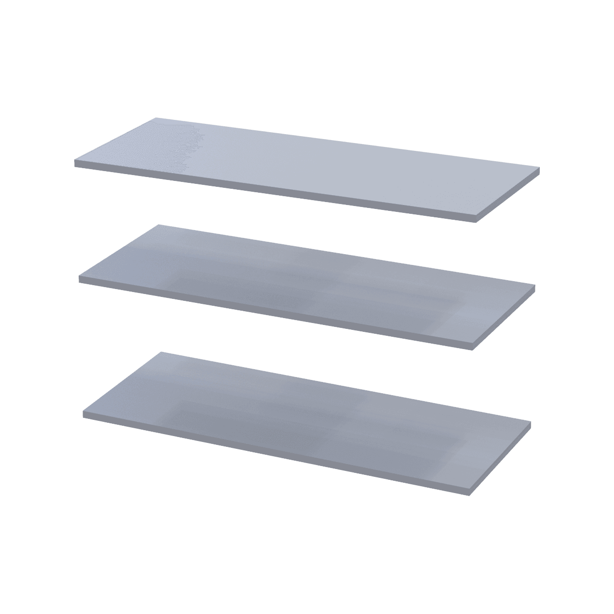 Полиця для одягу Doros Promo Сірий 3шт. 86.7х35х1.6 (80737769)