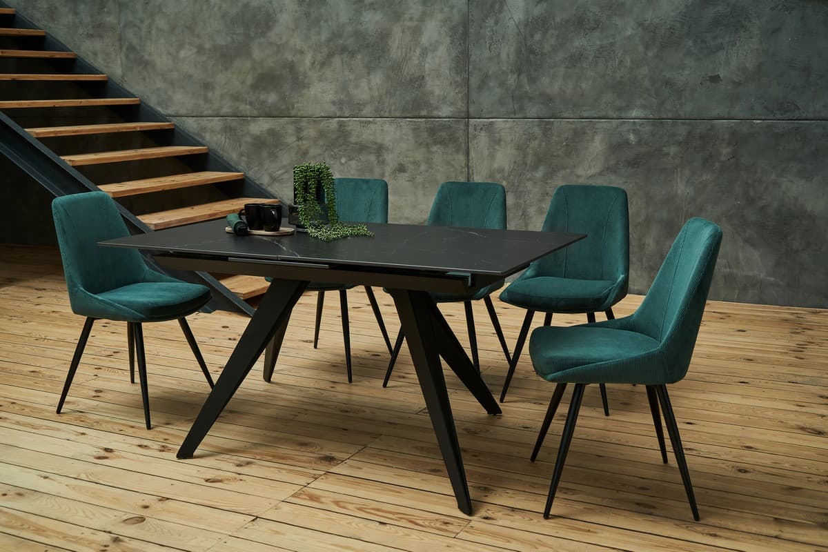 Стілець M-72 смарагдовий + чорний 10