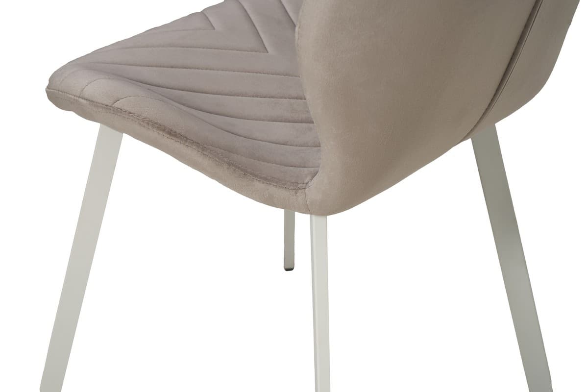 Стілець N-54 латте велюр + білий 9