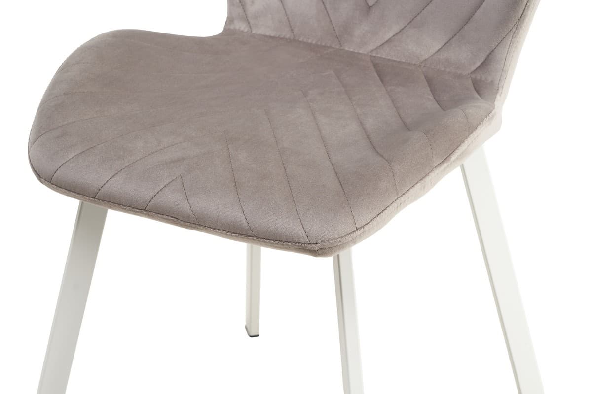 Стілець N-54 латте велюр + білий 8