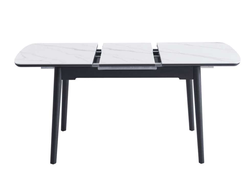 Керамічний стіл TM-76 білий мармур + чорний 7