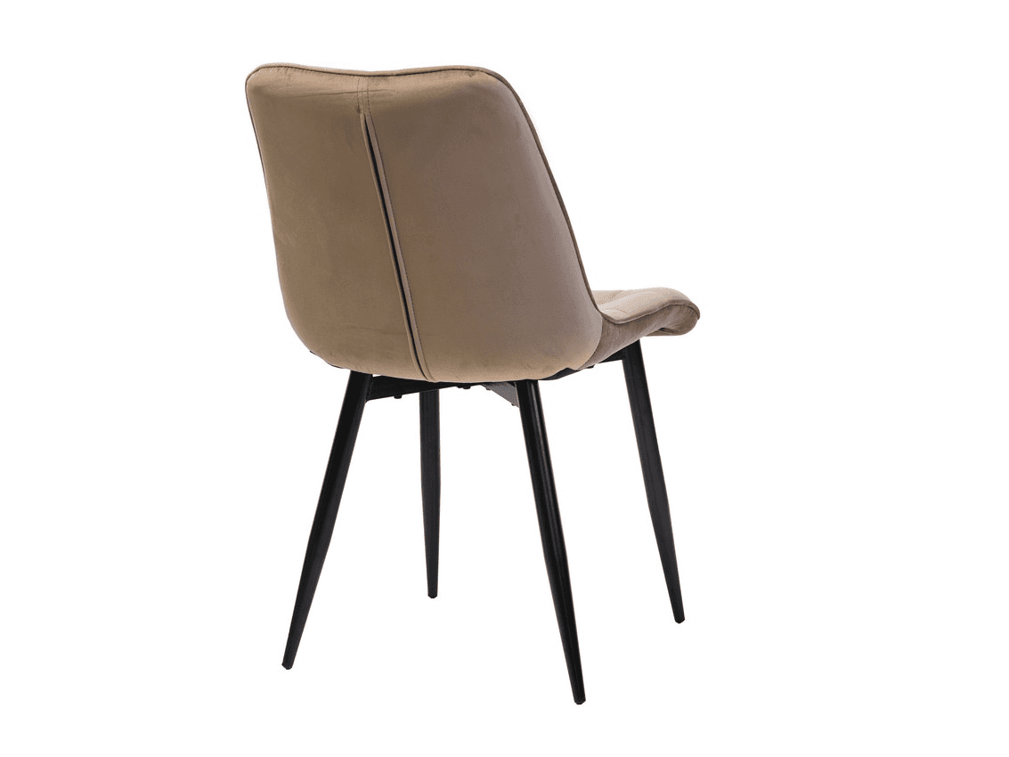 Стілець N-46 капучино велюр + чорний 3