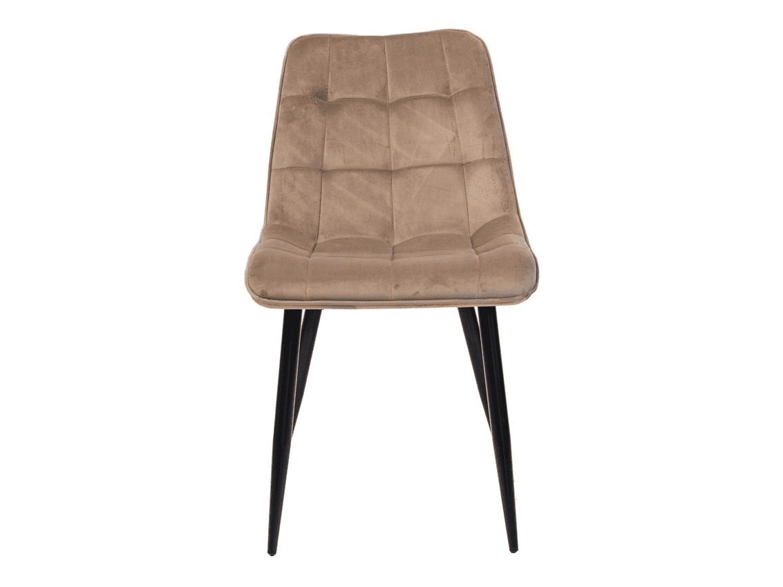 Стілець N-46 капучино велюр + чорний 5