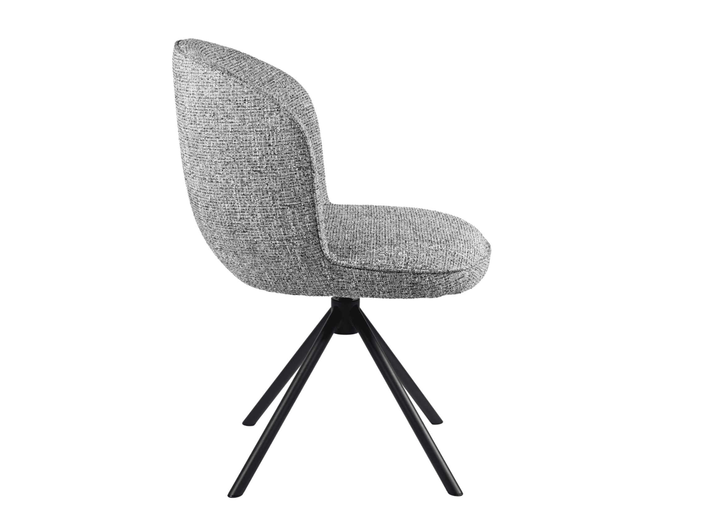 Стілець поворотний R-160 графітовий твід + чорний 2