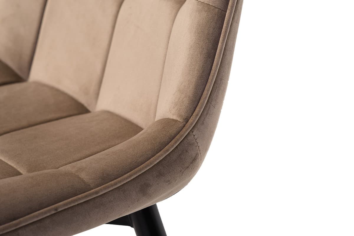 Стілець N-46 капучино велюр + чорний 10