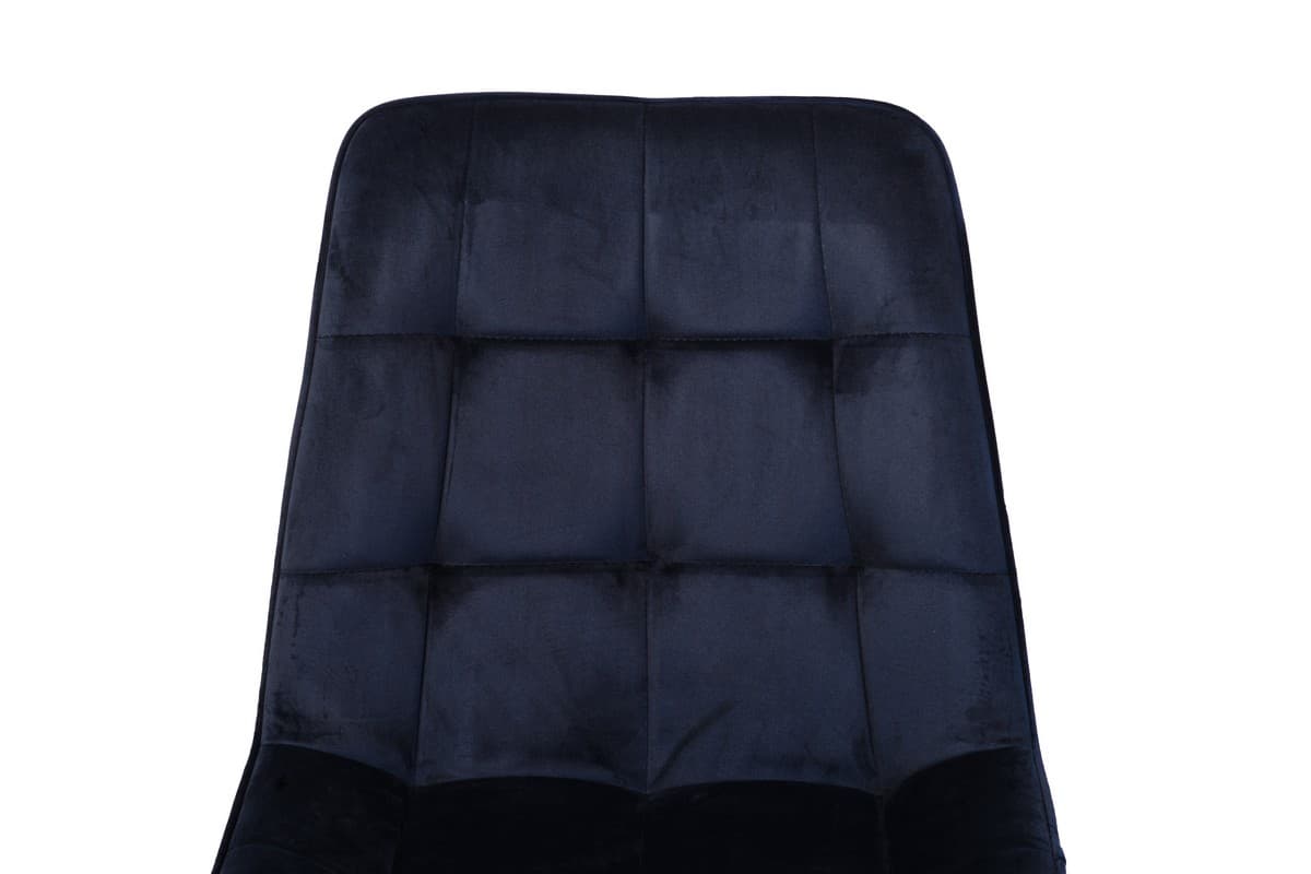 Стілець N-46 чорнильно-синій велюр + чорний 6