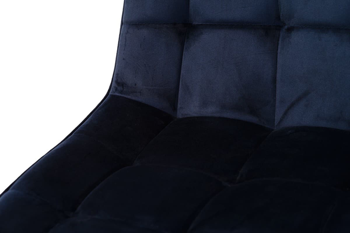 Стілець N-46 чорнильно-синій велюр + чорний 7