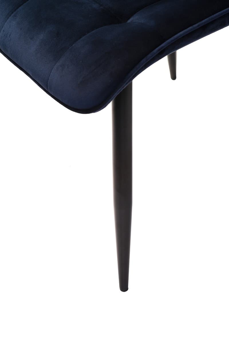 Стілець N-46 чорнильно-синій велюр + чорний 8