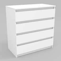 Комод №4, Білий, 800/450/850