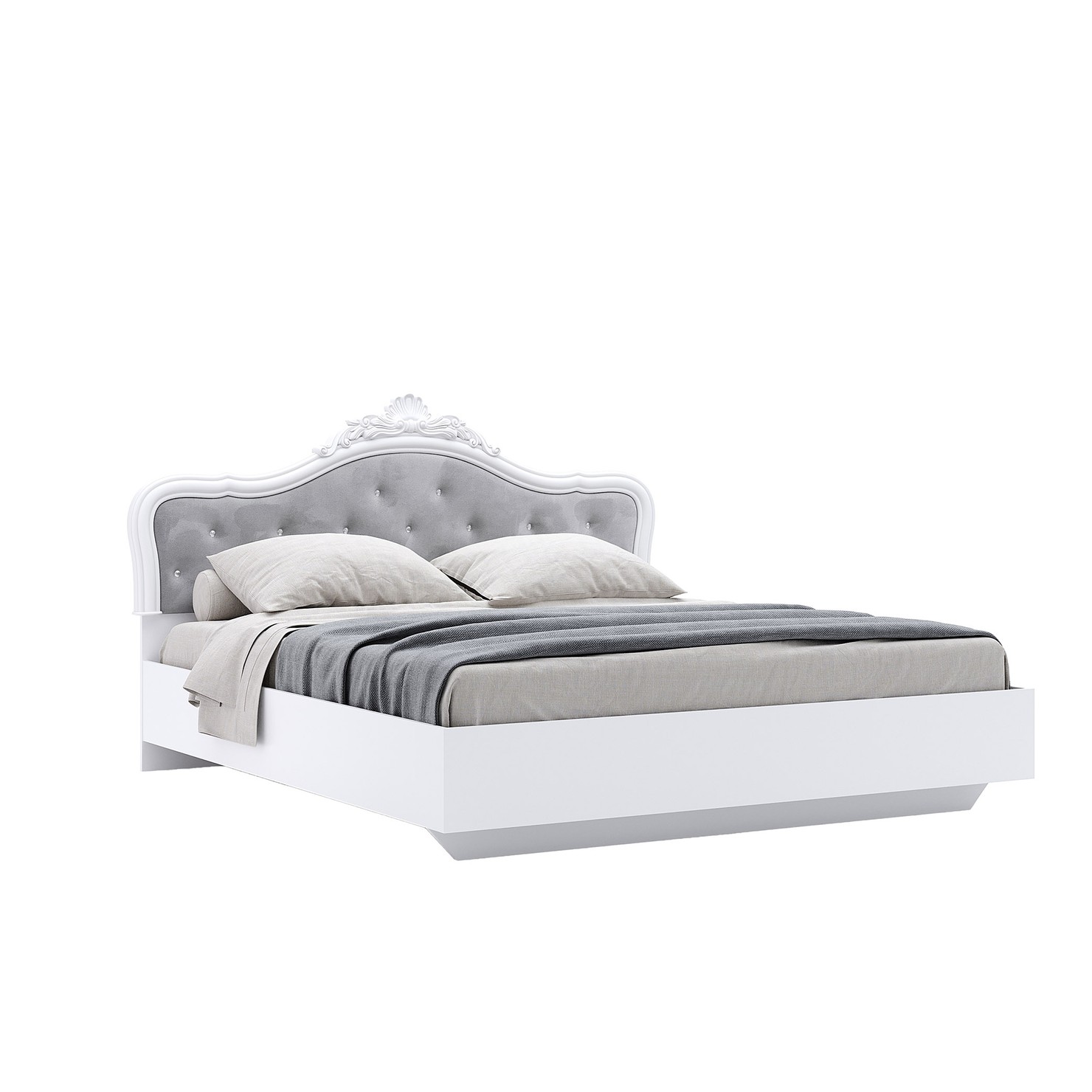 Двоспальне ліжко Luiza 180x200 см Глянець білий без каркасу MiroMark 2