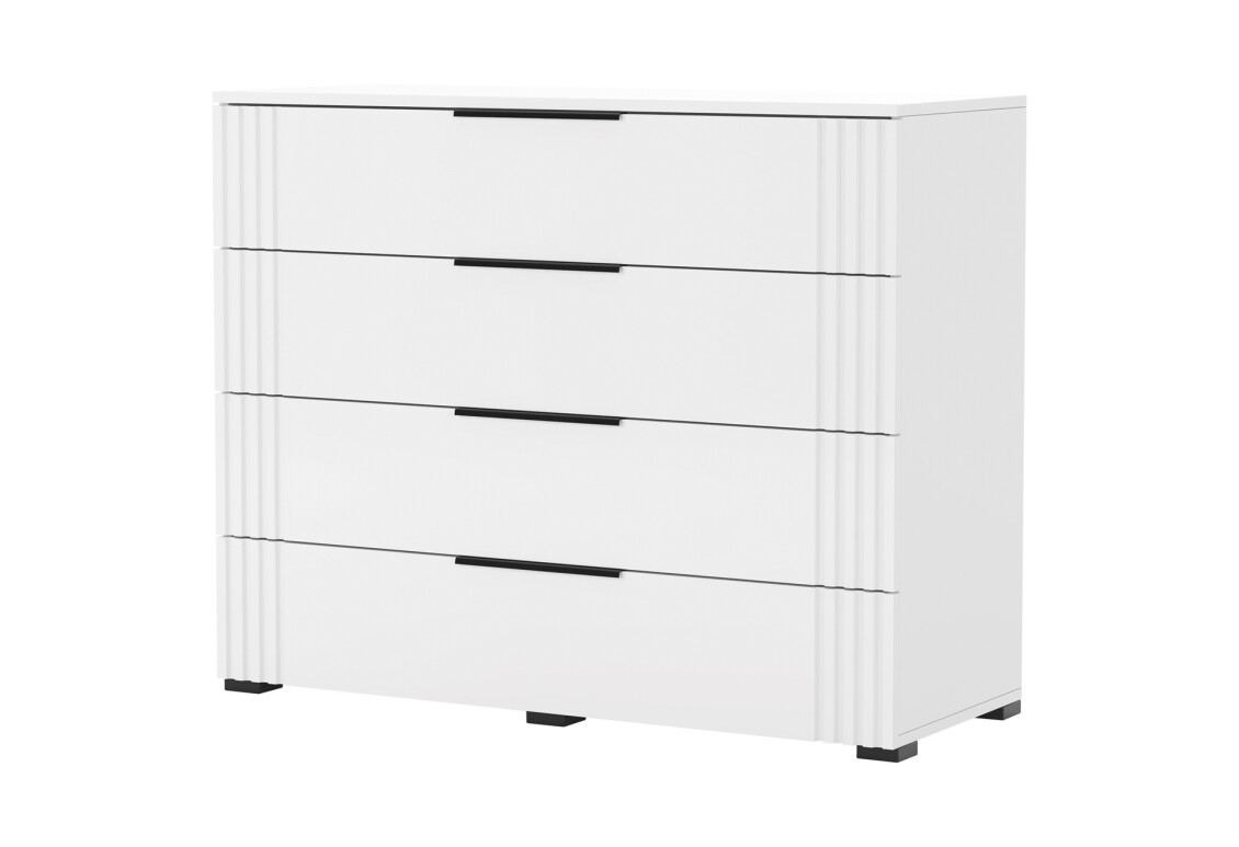 Комод Амелія з 4 шухлядами 105 см, білий