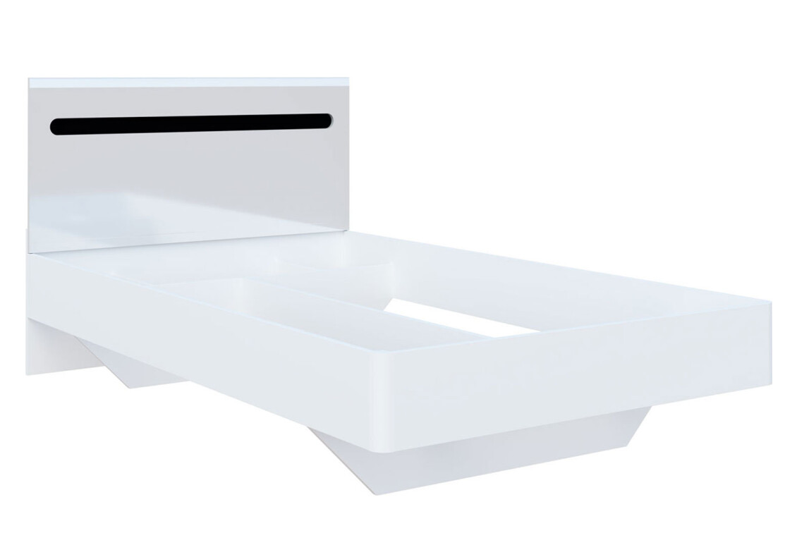 Ліжко Бянко (без вкладу) 120х200 см, Біле з чорною вставкою 3