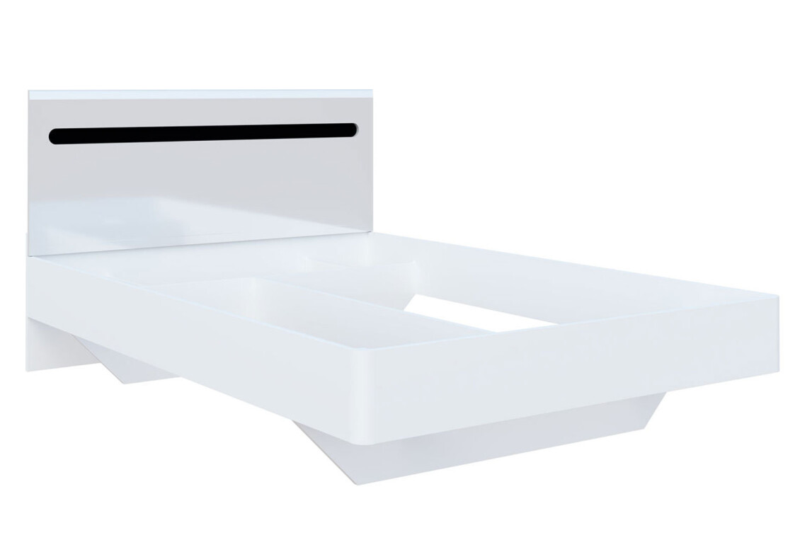 Ліжко Бянко (без вкладу) 140х200 см, Біле з чорною вставкою 3