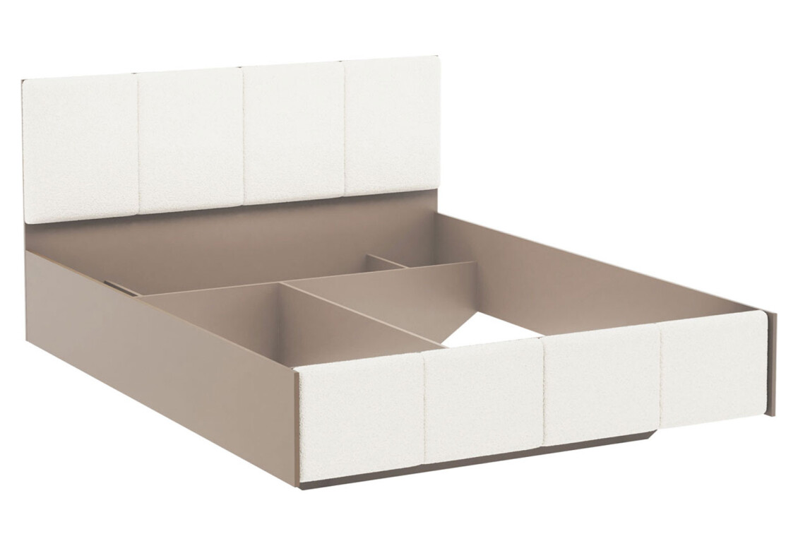 Ліжко Фуріоза 160х200 см (без вкладу), Глиняний сірий, лак / тк. Bellini 05 4