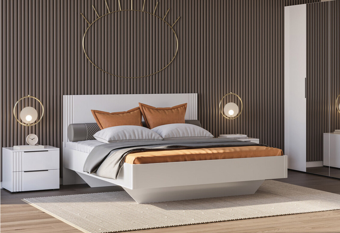 Ліжко-подіум Амелія (без вкладу) 160х200 см, біле 2